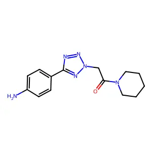 2-[5-(4-Amino-phenyl)-tetrazol-2-yl]-1-piperidin-1-yl-ethanone structure