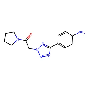 2-[5-(4-Amino-phenyl)-tetrazol-2-yl]-1-pyrrolidin-1-yl-ethanone structure