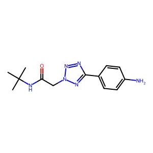 2-[5-(4-Amino-phenyl)-tetrazol-2-yl]-N-tert-butyl-acetamide structure