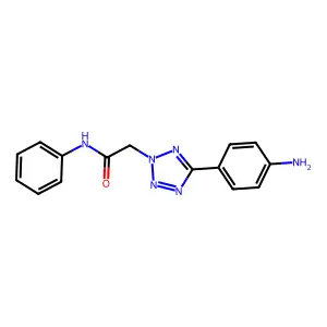 2-[5-(4-Amino-phenyl)-tetrazol-2-yl]-N-phenyl-acetamide structure
