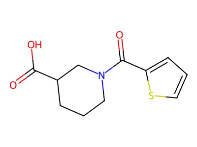 1-(Thiophene-2-carbonyl)piperidine-3-carboxylic acid structure