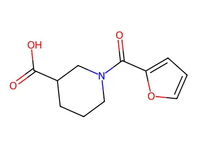 1-(furan-2-carbonyl)piperidine-3-carboxylic Acid structure