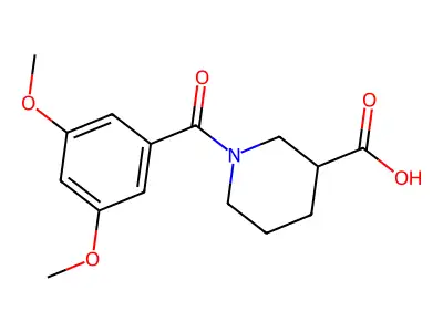 1-(3,5-dimethoxybenzoyl)piperidine-3-carboxylic Acid structure