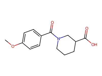 1-(4-methoxybenzoyl)piperidine-3-carboxylic Acid structure