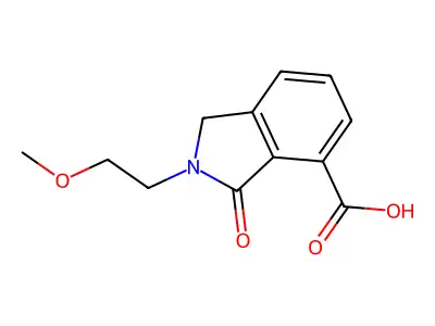 2,3-Dihydro-2-(2-methoxyethyl)-3-oxo-1H-isoindole-4-carboxylic acid structure