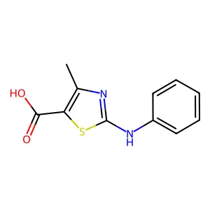 4-Methyl-2-(phenylamino)-1,3-thiazole-5-carboxylic acid structure