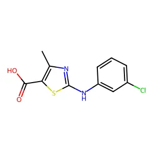 2-((3-Chlorophenyl)amino)-4-methyl-1,3-thiazole-5-carboxylic acid structure