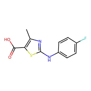 2-[(4-fluorophenyl)amino]-4-methyl-1,3-thiazole-5-carboxylic Acid structure