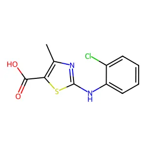 2-[(2-chlorophenyl)amino]-4-methyl-1,3-thiazole-5-carboxylic Acid structure