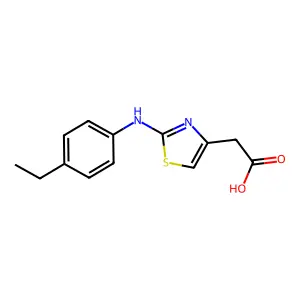 2-(2-(4-Ethylphenylamino)thiazol-4-yl)acetic acid structure