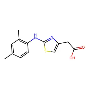 2-(2-((2,4-Dimethylphenyl)amino)thiazol-4-yl)acetic acid structure