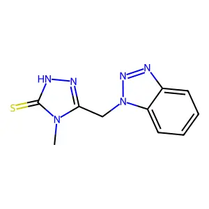5-(1H-Benzotriazol-1-ylmethyl)-2,4-dihydro-4-methyl-3H-1,2,4-triazole-3-thione structure