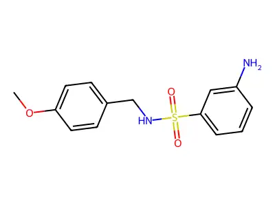 3-amino-N-[(4-methoxyphenyl)methyl]benzenesulfonamide structure