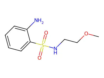 2-amino-N-(2-methoxyethyl)benzenesulfonamide structure