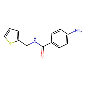 4-amino-N-(thiophen-2-ylmethyl)benzamide structure