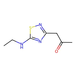 1-[5-(Ethylamino)-1,2,4-thiadiazol-3-yl]propan-2-one structure