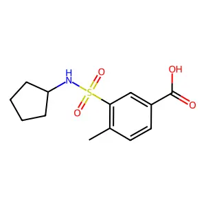 3-(Cyclopentylsulfamoyl)-4-methylbenzoic acid structure