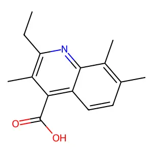 2-Ethyl-3,7,8-trimethyl-4-quinolinecarboxylic acid structure