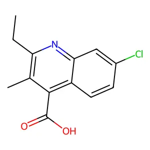 7-Chloro-2-ethyl-3-methyl-4-quinolinecarboxylic acid structure