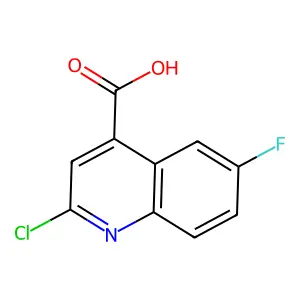 2-Chloro-6-fluoroquinoline-4-carboxylic acid structure