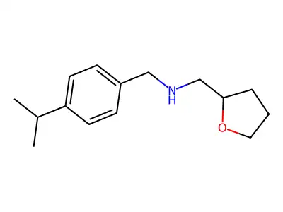1-[(2S)-oxolan-2-yl]-N-[(4-propan-2-ylphenyl)methyl]methanamine structure
