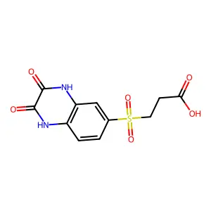 3-(2,3-Dioxo-1,2,3,4-tetrahydroquinoxaline-6-sulfonyl)propanoic acid structure