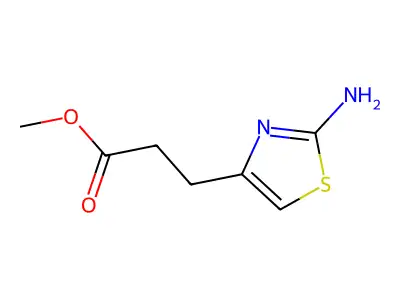 Methyl 3-(2-amino-1,3-thiazol-4-yl)propanoate structure