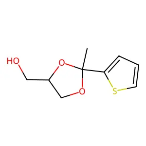 1,3-Dioxolane-4-methanol, 2-methyl-2-(2-thienyl)- structure