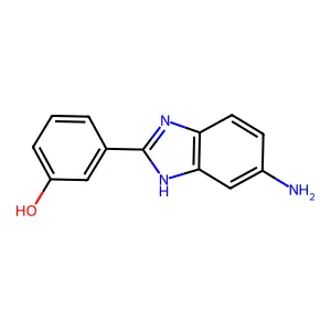 3-(6-amino-1H-benzimidazol-2-yl)phenol structure