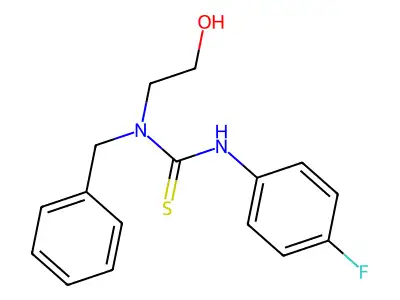 1-Benzyl-3-(4-fluorophenyl)-1-(2-hydroxyethyl)thiourea structure