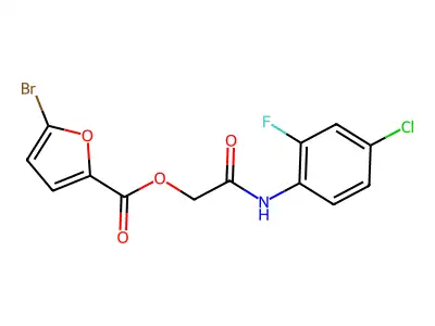 [(4-Chloro-2-fluorophenyl)carbamoyl]methyl 5-bromofuran-2-carboxylate structure