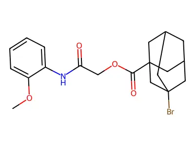 [2-(2-Methoxyanilino)-2-oxoethyl] 3-bromoadamantane-1-carboxylate structure