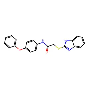 2-(1H-benzimidazol-2-ylsulfanyl)-N-(4-phenoxyphenyl)acetamide structure
