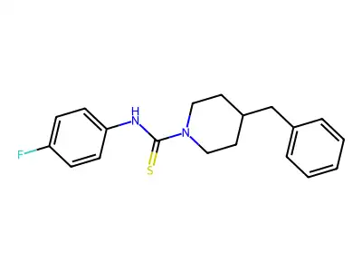 4-benzyl-N-(4-fluorophenyl)piperidine-1-carbothioamide structure