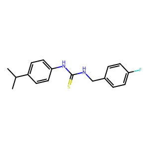 1-(4-Fluorobenzyl)-3-[4-(propan-2-yl)phenyl]thiourea structure