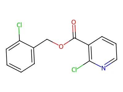 (2-Chlorophenyl)methyl 2-chloropyridine-3-carboxylate structure