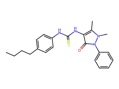 1-(4-Butylphenyl)-3-(1,5-dimethyl-3-oxo-2-phenylpyrazol-4-yl)thiourea structure