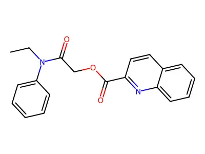 2-[Ethyl(phenyl)amino]-2-oxoethyl quinoline-2-carboxylate structure