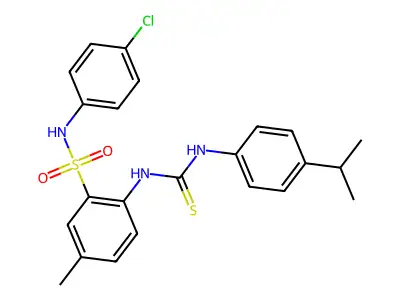 N-(4-Chlorophenyl)-5-methyl-2-[[[[4-(1-methylethyl)phenyl]amino]thioxomethyl]amino]benzenesulfonamide structure