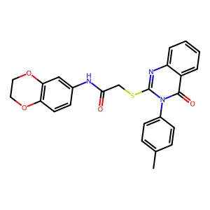 N-(2,3-DIHYDRO-1,4-BENZODIOXIN-6-YL)-2-{[3-(4-METHYLPHENYL)-4-OXO-3,4-DIHYDRO-2-QUINAZOLINYL]SULFANYL}ACETAMIDE structure