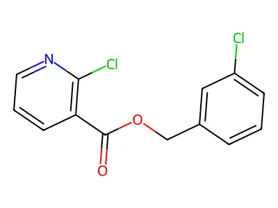 (3-Chlorophenyl)methyl 2-chloropyridine-3-carboxylate structure
