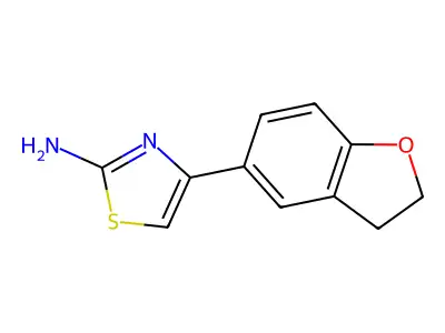 4-(2,3-Dihydro-1-benzofuran-5-yl)-1,3-thiazol-2-amine structure