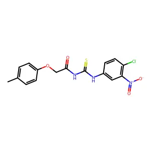 N-[(4-chloro-3-nitrophenyl)carbamothioyl]-2-(4-methylphenoxy)acetamide structure