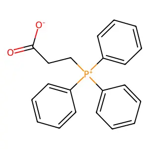 (2-Carboxyethyl)triphenylphosphonium hydroxide inner salt structure