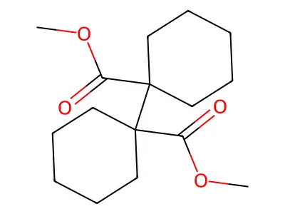 1,1'-Dimethyl [1,1'-bicyclohexyl]-1,1'-dicarboxylate structure
