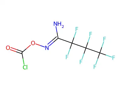 N-[(Chlorocarbonyl)oxy]-2,2,3,3,4,4,4-heptafluorobutanimidamide structure