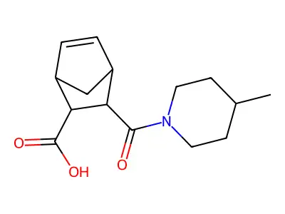 3-(4-Methyl-piperidine-1-carbonyl)-bicyclo[2.2.1]hept-5-ene-2-carboxylic acid structure