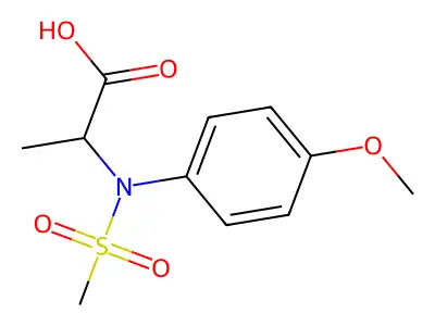 (2S)-2-(4-methoxy-N-methylsulfonylanilino)propanoic acid structure