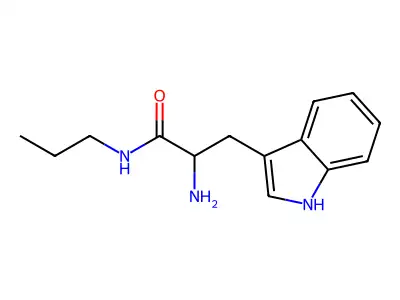 2-amino-3-(1H-indol-3-yl)-N-propylpropanamide structure