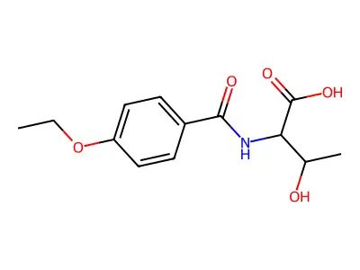 (2S,3R)-2-[(4-ethoxybenzoyl)amino]-3-hydroxybutanoic acid structure